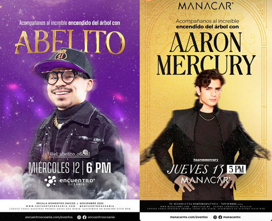  Abelito, Aarón Mercury y más iluminarán la Navidad en CDMX