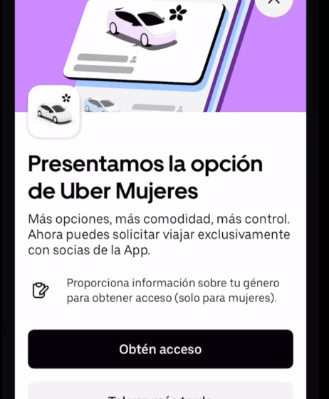  Uber Mujeres: llega a México la opción en la app para que usuarias puedan elegir viajes con conductoras 